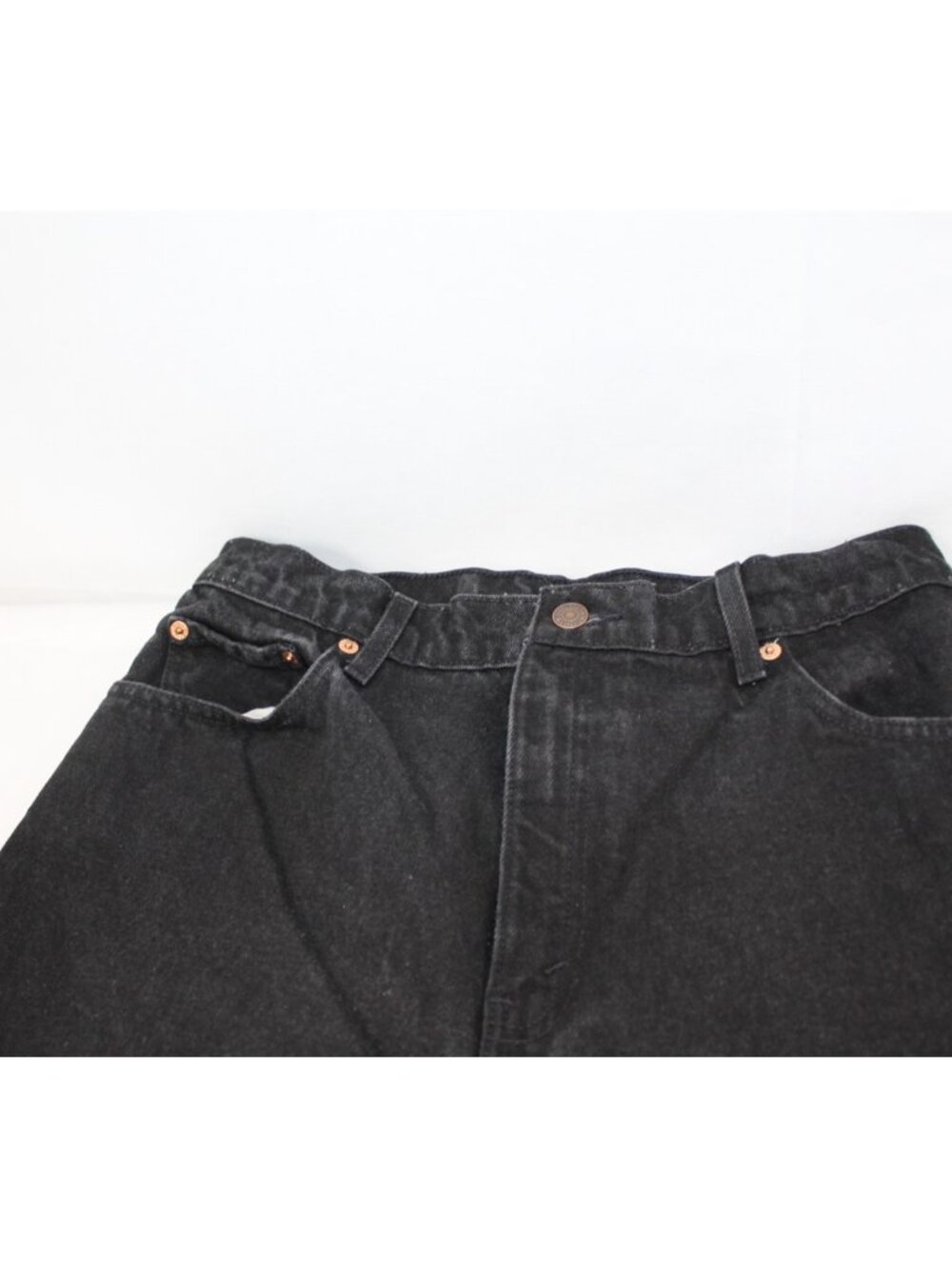 Women's Levi's Black Jeans Red Tag Cut 551 Relaxed Fit 12 long Vintage - Picture 3 of 8